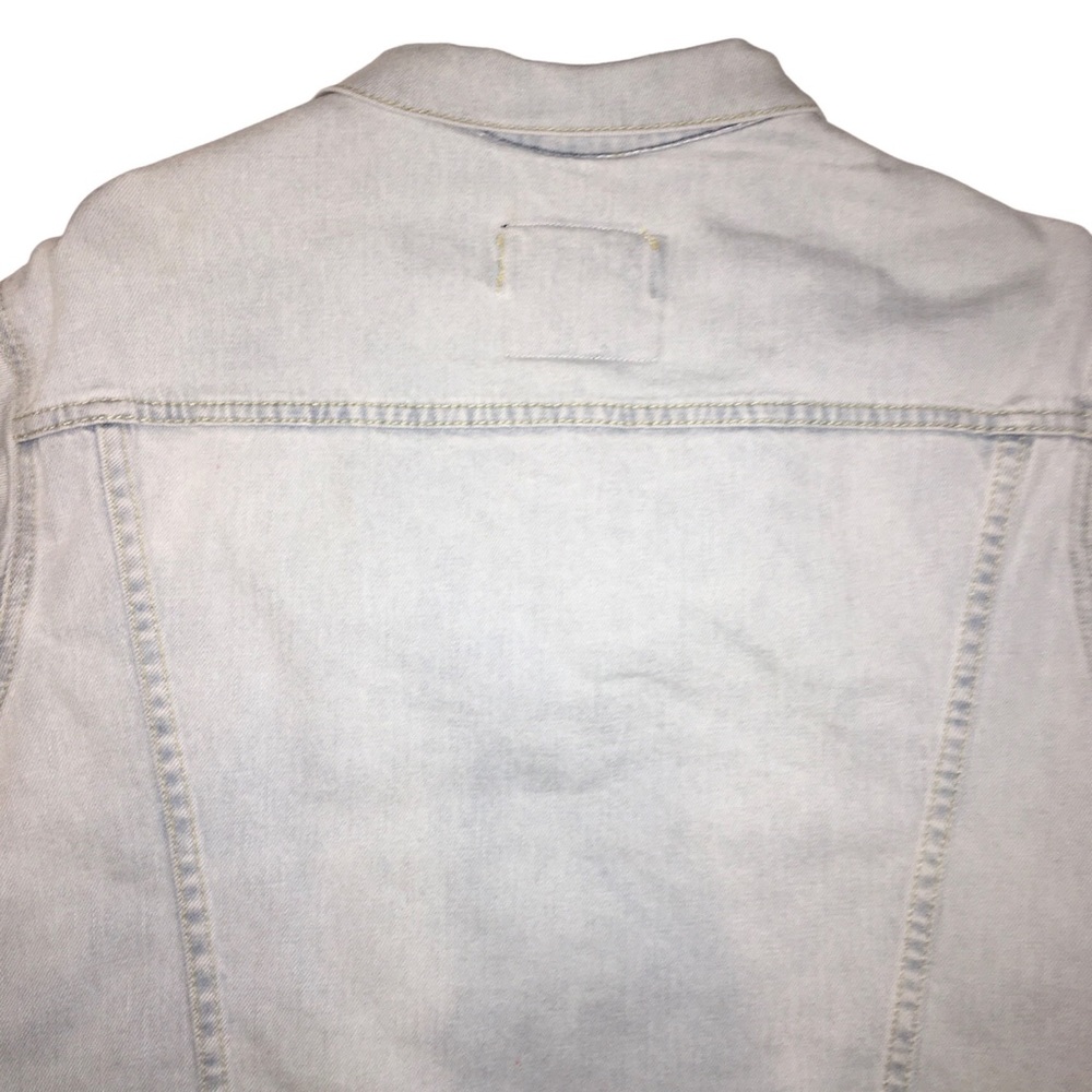 Y2K / 1990s Jean Jacket Vintage Denim Sherpa Lined Grit Iron Workwear 1929 Large - Picture 11 of 16